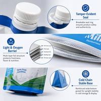 Pochette personnalisée pour lait frais avec bec verseur, sachet stand-up en aluminium, emballage laitier pasteurisé 200ml 500ml 1L