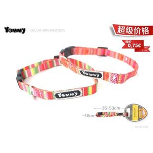 Collier pour animaux de compagnie Yommy 40-55 cm, design à rayures colorées pour chiens et chats - Product Image 2