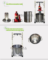 Presse à raisin 36l à usage domestique, Machine à jus manuel, presse à miel hydraulique