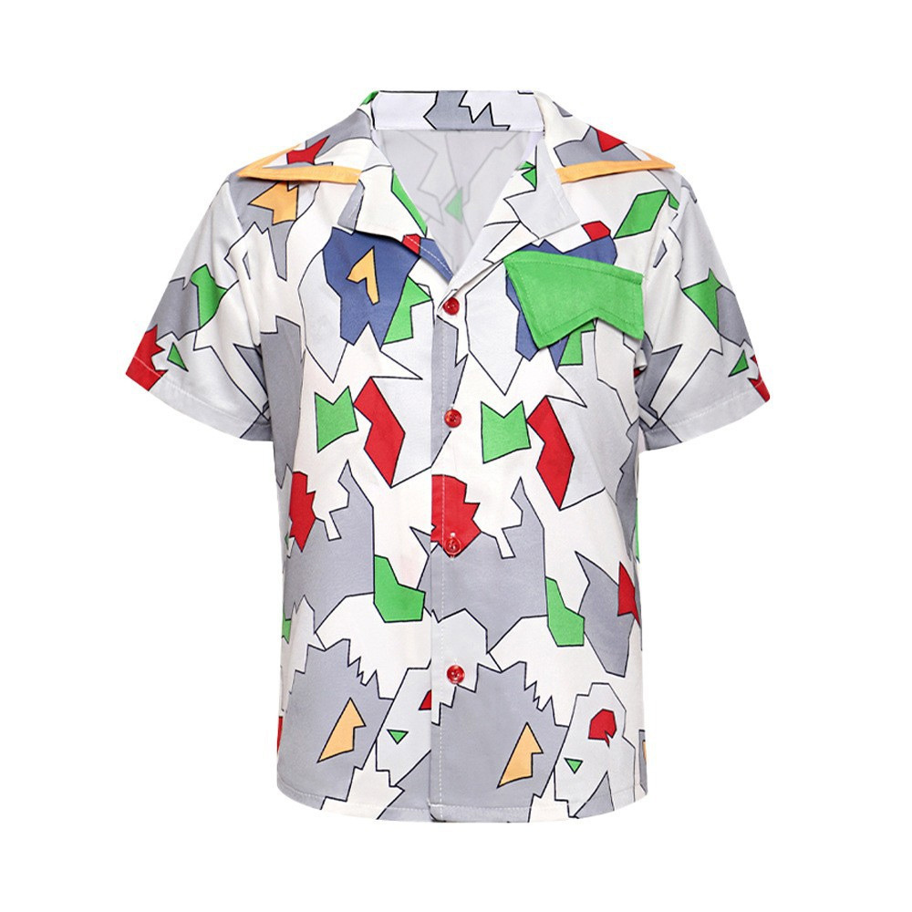 Camisa blanca con estampado floral de Stranger Things.