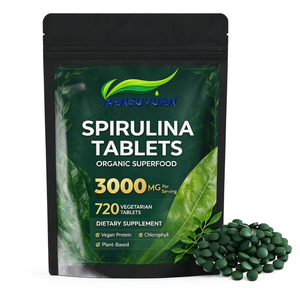 Comprimés de spiruline biologique riches en fibres alimentaires et en protéines végétales, riches en vitamines, pour un soutien nutritionnel quotidien - Product Image 1