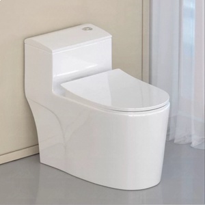 <span class=keywords><strong>WC</strong></span> monobloc en céramique blanche moderne Wayon, chasse d'eau siphonique, double <span class=keywords><strong>bouton</strong></span> pour salle de bain d'hôtel - Product Image 3