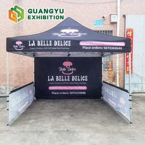 Tonnelle de marché personnalisée 3x3 – Pavillon imperméable de bonne qualité, abri pliable imprimé sur mesure avec table - Product Image 1