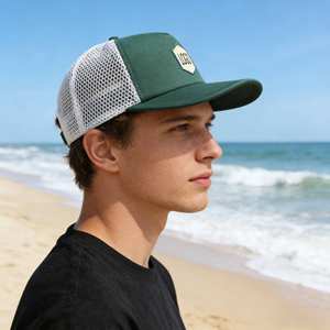 Gorra de béisbol de malla impermeable personalizada con 5 paneles de espuma para adultos, de algodón, para deportes al aire libre, golf, camionero, con MOQ bajo, de Vietnam - Product Image 5