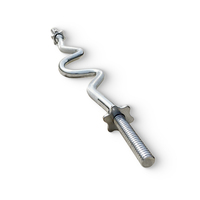 Barre de musculation universelle à extrémités filetées, super courbée, durable, garantie qualité, pour la musculation