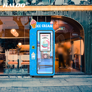 Haloo Coin-Operated Robot <strong>Soft</strong> Serve Frozen <strong>Ice</strong> <strong>Cream</strong> Vending <strong>Machine</strong> With Digital Screen Self-Service Function And SDK - Product Image 5