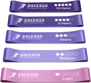 カスタムロゴ弾性ゴムラテックスループ抵抗バンドジムヨガフィットネスワークアウトヒップバンドエクササイズトレーニング理学療法ユニセックス - Product Image 6