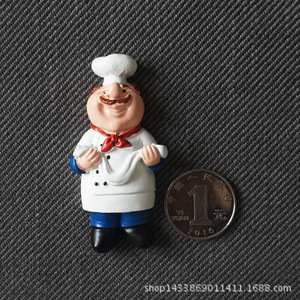 Juego de Pegatinas Magnéticas de Chef de Dibujos Animados, Diseño de Personajes, Decoración Magnética para el Hogar, Imán para Refrigerador - Product Image 2