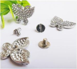 Duolai Pcs Buttons Craft Leather Silver Exquisite Butterfly Decorative Conchos Metal <b>Stud</b> Screw Back Rivet DIY Shoes <b>Bag</b> Belt Ac - Product Image 3