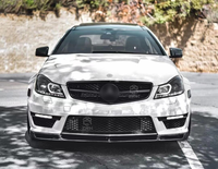 Lèvre avant en fibre de carbone style V pour Mercedes Benz C63 W204 2012-2014 lèvre de pare-chocs avant