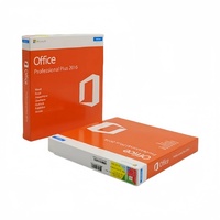Tarjeta de Clave Office 2016 Professional Plus con Caja de Venta al por Menor con DVD, Versión Global, Activación en Línea, Paquete Completo en DVD 2016 Pro Plus
