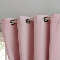 Rideau occultant complet XinLan pour toute la maison, noir uni, à œillets, en polyester 3 couches, isolant thermique, draperie moderne, usage commercial