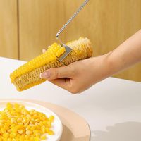 Éplucheur et décortiqueur de maïs en acier inoxydable pour éliminer les grains de maïs de l'épi, outil de cuisine pour l'intérieur