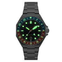 Reloj de Pulsera de Lujo GMT para Buceo para Hombre Automático Súper Luminoso Deportivo Resistente al Agua 300m