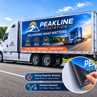 Grand aimant pour camion, signalisation magnétique haute visibilité pour véhicule, aimant publicitaire personnalisé imperméable pour flotte commerciale