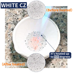 4mm 5mm con foro rotondo taglio brillante AAAAA di alta qualità colore trasparente zircone gemme bianco sciolto CZ zircone pietra con fori - Product Image 5