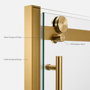 <span class=keywords><strong>Cabine</strong></span> <span class=keywords><strong>de</strong></span> <span class=keywords><strong>douche</strong></span> sur mesure <span class=keywords><strong>de</strong></span> luxe avec cadre doré et porte coulissante en verre pour salle <span class=keywords><strong>de</strong></span> bain moderne - Product Image 3