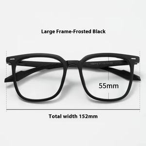 メンズアンチブルーライトPCフレームメガネ特大TR90近視処方大きな顔のための特別な黒の戦士のデザイン - Product Image 5