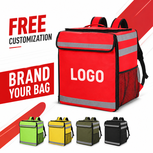 Mochila Térmica Impermeable para Entrega de Alimentos con Logotipo Personalizado, Bolsa de Pizza Reflectante para Motociclistas, Venta al Por Mayor - Product Image 3
