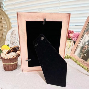 ストック10x15cm 4x6 "メタルダイキャスト写真フレームスパンコールパターン,ホーム装飾記念日ウェディングローズゴールドプレート写真フレーム - Product Image 3