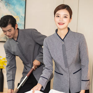 Uniforme de Limpieza para Hotel, Túnica y Pantalón Unisex para Personal de Limpieza, Uniforme para <span class=keywords><strong>Recepcionista</strong></span> de Restaurante - Product Image 3