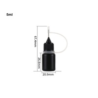 Vente en gros 5ml Flacon de peinture anti-lumière 10ml Flacons de liquide pour mélange de couleurs Récipients d'emballage vides en plastique pour tatouage d'ongles