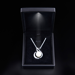 FANXI H001 Custom logo Black <b>Led</b> Jewelry <b>Box</b> Ring Earrings Pendant Necklace <b>Box</b> Jewelry Packaging - Product Image 3