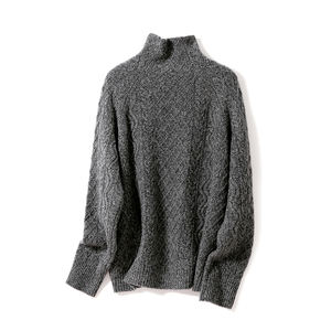 Suéter grueso suelto de nuevo estilo para <span class=keywords><strong>mujer</strong></span>, brisa lánguida, <span class=keywords><strong>cuello</strong></span> <span class=keywords><strong>alto</strong></span>, <span class=keywords><strong>gris</strong></span> <span class=keywords><strong>oscuro</strong></span>, <span class=keywords><strong>cuello</strong></span> <span class=keywords><strong>alto</strong></span>, capa inferior - Product Image 2