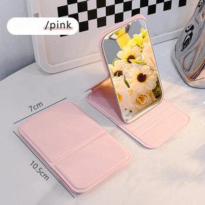 Miroir de maquillage portable et pliable, idéal pour dortoir, bureau et usage quotidien, réglable et facile à transporter - Product Image 3