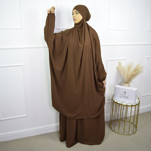 Popular Vestido Abaya con Capucha de Dos Piezas de Poliéster, Largo hasta el Suelo, para Mujer, de Alta Calidad, Elástico en Cuatro Direcciones y Colorido - Product Image 1