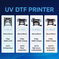 Nueva Impresora UV DTF para Envolturas de Tazas, Impresora UV DTF para Pegatinas, Impresora UV DTF de 16oz con Laminador, Película de Tinta A3, 1 Año de Garantía
