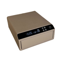Coffre-fort de sécurité XAG-PGC1 maison boîte antivol petit coffre-fort empreinte digitale mot de passe porte unique coffre-fort bureau cuir argent coffre-fort