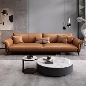 Customized Whole <strong>House</strong> <strong>Furniture</strong> Minimalism Sectional Sofa Living Room <strong>Furniture</strong> 3 4 Seat Luxury Leather Italian Sofa - Product Image 4
