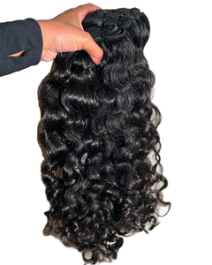 Cabello Humano Camboyano 100% Natural de un Solo Donante, Rizado sin Procesar, Grado 12A, Paquetes de Cabello de Trama Única con Puntas de Una Sola Capa - Product Image 1