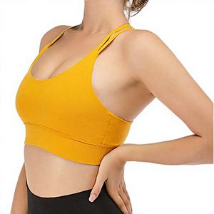 Sujetador deportivo acolchado sin espalda para mujer, talla grande, a prueba de golpes, con cuello redondo, para fitness, yoga, gimnasio, pilates, push-up - Product Image 4