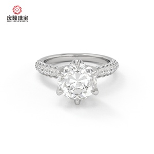 Diamond Band <b>Ring</b> Women Wedding Lab Grown Diamond IGI Certified PT950 Double <b>Rings</b> for <b>Couple</b> Party & Anniversary Classic - Product Image 6