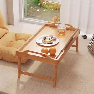 Bilu Folding Table Bamboo Multi Functional Bedside <b>Desk</b> For Laptop Breakfast <b>Study</b> Use - Product Image 1