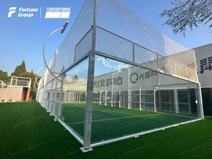 สนามแพเดิลคลาสสิกระดับมืออาชีพขนาด 10x20 เมตร คุณภาพดี สำหรับเล่นกลางแจ้ง พร้อมหญ้าเทียมสำหรับแพเดิลเทนนิส - Product Image 2