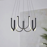 Lampe suspendue LED en forme de U pour la protection des yeux, style nordique minimaliste, luminaire de salon, lustre