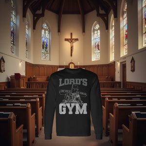Lords Gym T-shirt à manches longues avec motif Jesus The Sin Of The World, col rond unisexe, cadeaux religieux pour adultes - Product Image 3
