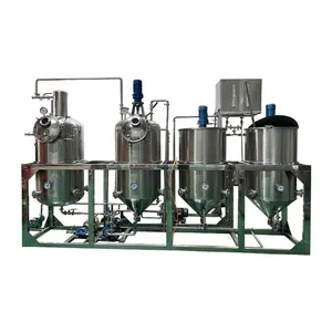 Factory Price small scale edible oil refinery line equipment crude soybean sunflower oil refinery