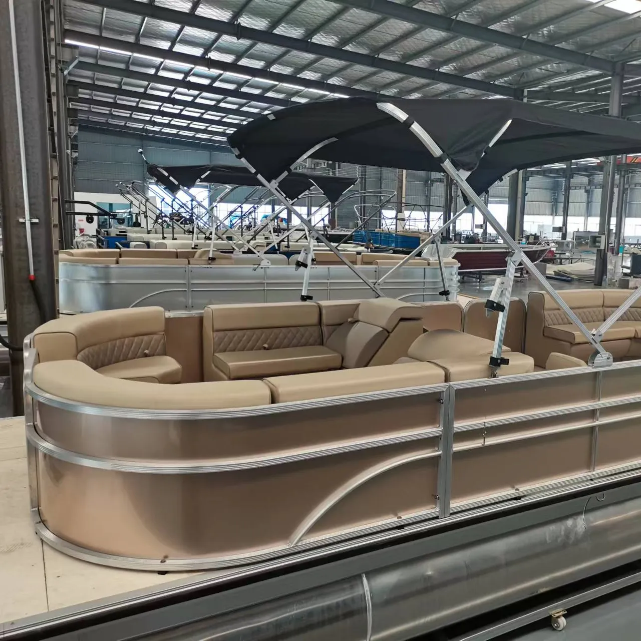 Allshine-fabricante de barcos para uso en lagos y ríos, barcos de pontón de 7,0 m/23 pies