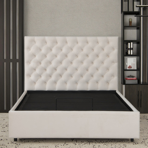 Willsoon Hiện Đại Châu Âu Có Thể Điều Chỉnh Giường Điện Với Tufted Đầu Giường Vua Kích Thước Bọc Nền Tảng Giường Với Lưu Trữ - Product Image 2