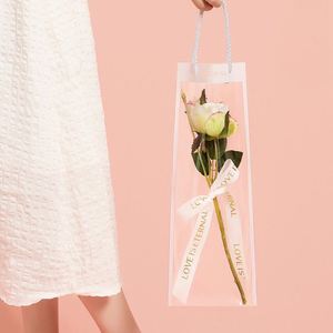 Sac à fleurs transparent en plastique élégant, 10 pièces/paquet, portable, pour fleuriste - Product Image 6