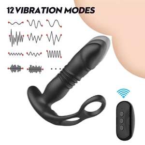 Vibrateur anal, jouets sexuels lesbiens, <span class=keywords><strong>anus</strong></span> réaliste, double moteur, plug, télécommande 12 vitesses, <span class=keywords><strong>massage</strong></span> de la prostate - Product Image 1