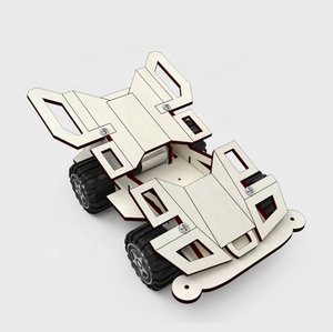 Coche de Carreras de Madera con Forma Geométrica de Cuatro Ruedas Motrices, Modelo X44 - Juguete Educativo para Niños de 5 a 7 Años, Unisex - Product Image 6