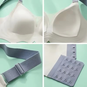 L a 6XL Sujetador sin aros para mujer, suave y cómodo, sin costuras, cobertura completa, extraíble, de talla grande, Bralette con almohadilla de realce - Product Image 5