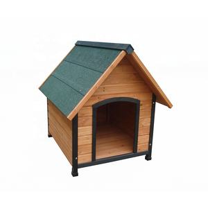 Casa de <span class=keywords><strong>perro</strong></span> de madera resistente a la intemperie duradera para perros pequeños, casa de <span class=keywords><strong>perro</strong></span> para interiores y exteriores, refugio para cachorros con suelo elevado y techo con visera - Product Image 3