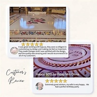 Autocollant de sol personnalisé pour mariage, décalcomanie PVC, décoration événementielle, graphique de sol personnalisé