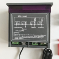 Controlador de temperatura del termostato montado en Panel Digital LED para termorregulador de incubadora Compatible con AC 110V 220V